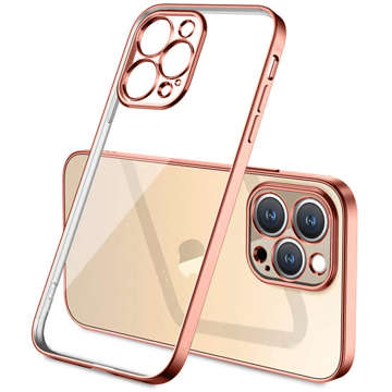 Etui Alogy TPU Luxury Case z osłonką na aparat do Apple iPhone 13 Pro różowo-przezroczyste