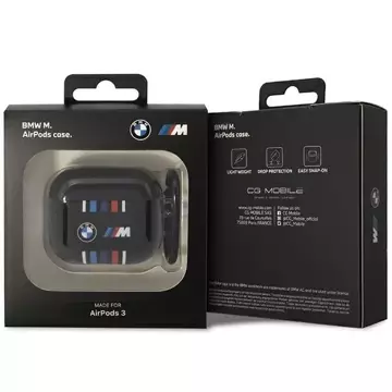 Etui BMW BMA322SWTK do AirPods 3 gen cover czarny/black Multiple Colored Lines