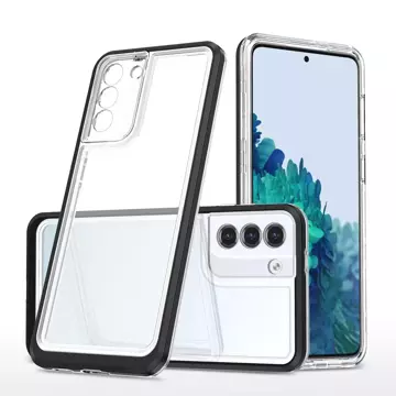 Etui Clear 3in1 do Samsung Galaxy S23+ Plus silikonowy pokrowiec z ramką czarne