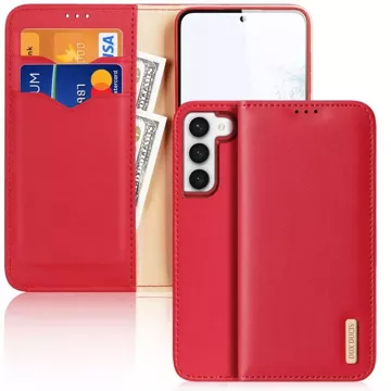 Etui DUX DUCIS Hivo - skórzane etui portfelik do Samsung Galaxy S24 Plus czerwone