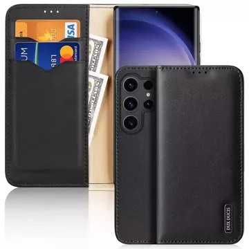 Etui DUX DUCIS Hivo - skórzane etui portfelik do Samsung Galaxy S24 Ultra czarne