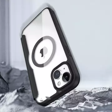 Etui Dux Ducis Skin X Pro do Apple iPhone 15 Plus magnetyczny pokrowiec MagSafe z klapką - czarny