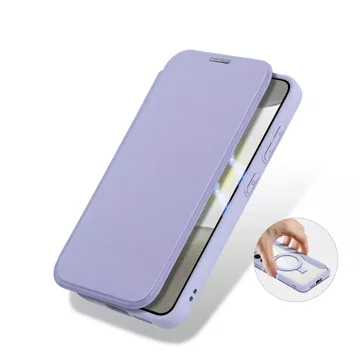 Etui Dux Ducis Skin X Pro z magnetycznym ringiem / podstawką do Samsung S24+ - fioletowe