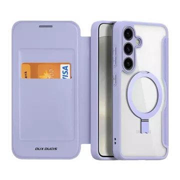 Etui Dux Ducis Skin X Pro z magnetycznym ringiem / podstawką do Samsung S24+ - fioletowe