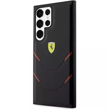 Etui Ferrari FEHCS23LPBAK do Samsung Galaxy S23 Ultra S918 czarny/black hardcase Hot Stamp Lines