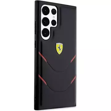 Etui Ferrari FEHCS23LPBAK do Samsung Galaxy S23 Ultra S918 czarny/black hardcase Hot Stamp Lines