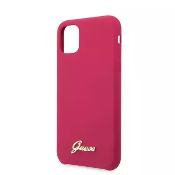 Etui Guess GUHCN58LSLMGRE do Apple iPhone 11 Pro czerwony/burgundy hard case Silicone Vintage Gold Logo
