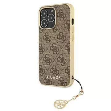 Etui Guess GUHCP13LGF4GBR do Apple iPhone 13 Pro / 13 6,1" brązowy/brown hardcase 4G Charms Collection