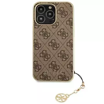 Etui Guess GUHCP13LGF4GBR do Apple iPhone 13 Pro / 13 6,1" brązowy/brown hardcase 4G Charms Collection