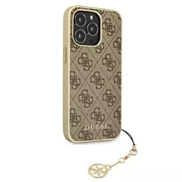 Etui Guess GUHCP13LGF4GBR do Apple iPhone 13 Pro / 13 6,1" brązowy/brown hardcase 4G Charms Collection