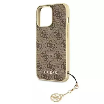 Etui Guess GUHCP13LGF4GBR do Apple iPhone 13 Pro / 13 6,1" brązowy/brown hardcase 4G Charms Collection