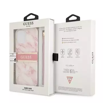 Etui Guess GUHCP13XKMABPI do iPhone 13 Pro Max 6,7" hardcase Marble Strap Collection