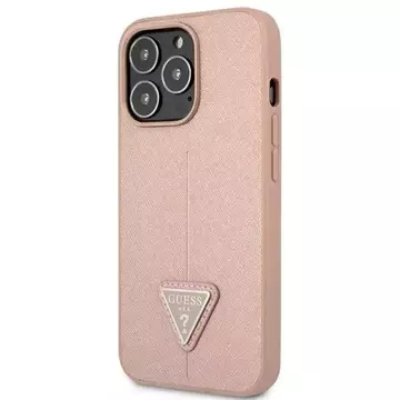 Etui Guess GUHCP13XPSATLP do Apple iPhone 13 Pro Max 6,7" różowy/pink hardcase SaffianoTriangle Logo