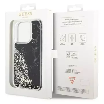 Etui Guess GUHCP14LLCSGSGK do iPhone 14 Pro 6.1" hardcase Liquid Glitter Marble