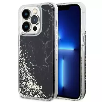 Etui Guess GUHCP14LLCSGSGK do iPhone 14 Pro 6.1" hardcase Liquid Glitter Marble