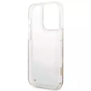 Etui Guess GUHCP14LLFLSD do Apple iPhone 14 Pro 6,1" złoty/gold hardcase Paisley Liquid Glitter