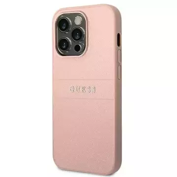 Etui Guess GUHCP14LPSASBPI do Apple iPhone 14 Pro 6,1" różowy/pink Saffiano Strap