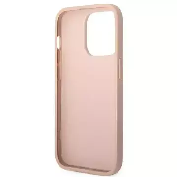 Etui Guess GUHCP14LPSASBPI do Apple iPhone 14 Pro 6,1" różowy/pink Saffiano Strap
