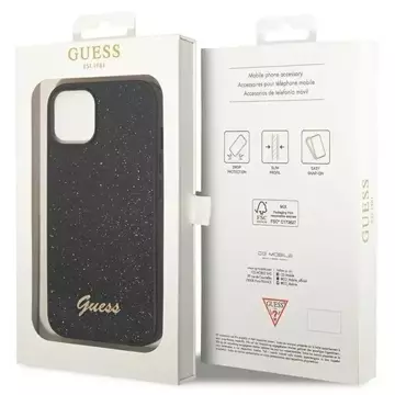 Etui Guess GUHCP14MHGGSHK do Apple iPhone 14 Plus 6,7" czarny/black hard case Glitter Script