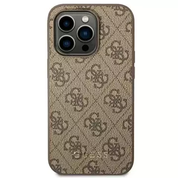 Etui Guess GUHCP14XG4GFBR do Apple iPhone 14 Pro Max 6,7" brązowy/brown hard case 4G Metal Gold Logo