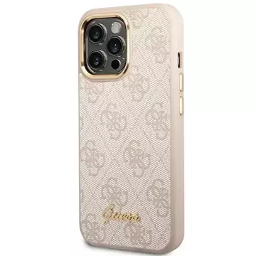 Etui Guess GUHCP14XHG4SHP do Apple iPhone 14 Pro Max 6,7" różowy/pink hard case 4G Vintage Gold Logo