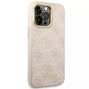 Etui Guess GUHCP14XHG4SHP do Apple iPhone 14 Pro Max 6,7" różowy/pink hard case 4G Vintage Gold Logo