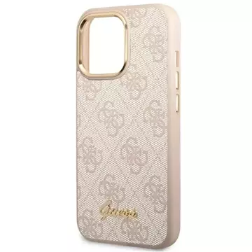 Etui Guess GUHCP14XHG4SHP do Apple iPhone 14 Pro Max 6,7" różowy/pink hard case 4G Vintage Gold Logo