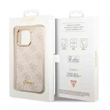 Etui Guess GUHCP14XHG4SHP do Apple iPhone 14 Pro Max 6,7" różowy/pink hard case 4G Vintage Gold Logo