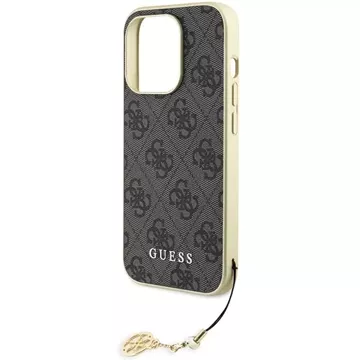 Etui Guess GUHCP15LGF4GGR do iPhone 15 Pro 6.1" szary/grey hardcase 4G Charms Collection