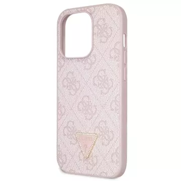 Etui Guess GUHCP15LP4TDSCPP do iPhone 15 Pro 6.1" różowy/pink hardcase Crossbody 4G Metal Logo