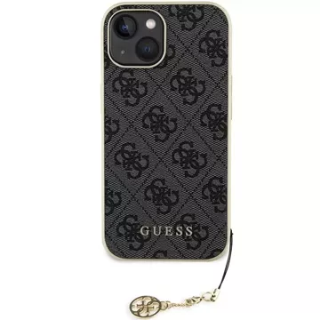 Etui Guess GUHCP15SGF4GGR do iPhone 15 6.1" szary/grey hardcase 4G Charms Collection