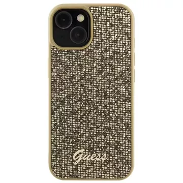 Etui Guess GUHCP15SPMSDGSD do iPhone 15 6.1" złoty/gold hardcase Disco Metal Script