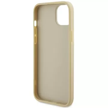 Etui Guess GUHCP15SPS4DGPD do iPhone 15 6.1" złoty/gold hardcase Leather 4G Metal Logo Strass