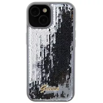 Etui Guess GUHCP15SPSFDGSS do iPhone 15 6.1" srebrny/silver hardcase Sequin Script Metal