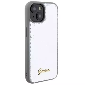 Etui Guess GUHCP15SPSFDGSS do iPhone 15 6.1" srebrny/silver hardcase Sequin Script Metal