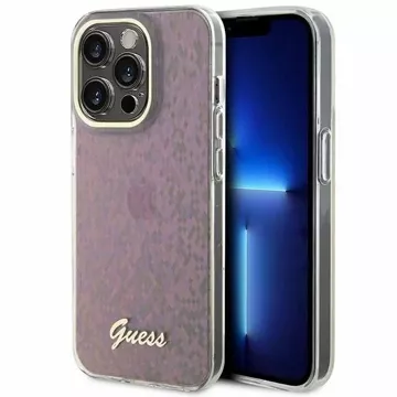 Etui Guess GUHCP15XHDECMP do iPhone 15 Pro Max 6.7" różowy/pink hardcase IML Faceted Mirror Disco Iridescent