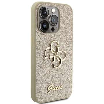 Etui Guess GUHCP15XHG4SGD do iPhone 15 Pro Max 6.7" złoty/gold hardcase Glitter Script Big 4G