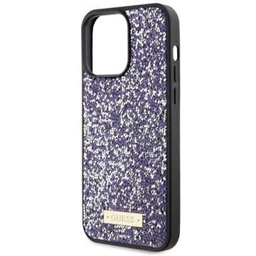 Etui Guess GUHCP15XPFGSBSP do iPhone 15 Pro Max 6.7" fioletowy/purple hardcase Rhinestone Metal Logo