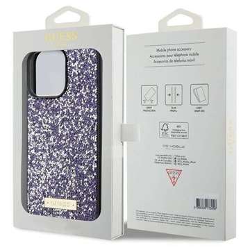 Etui Guess GUHCP15XPFGSBSP do iPhone 15 Pro Max 6.7" fioletowy/purple hardcase Rhinestone Metal Logo