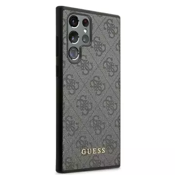 Etui Guess GUHCS22LG4GFGR do Galaxy S22 Ultra S908 hard case 4G Metal Gold Logo