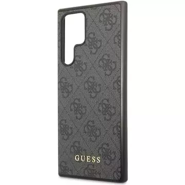 Etui Guess GUHCS23LG4GFGR do Samsung Galaxy S23 Ultra S918 szary/grey hardcase 4G Metal Gold Logo