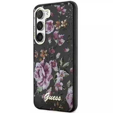 Etui Guess GUHCS23MHCFWSK do Samsung Galaxy S23+ Plus S916 czarny/black hardcase Flower Collection