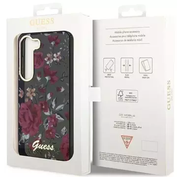 Etui Guess GUHCS23SHCFWSA do Samsung Galaxy S23 zielony/kaki hardcase Flower Collection