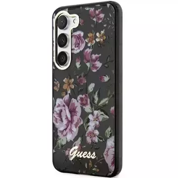 Etui Guess GUHCS23SHCFWSK do Samsung Galaxy S23 S911 czarny/black hardcase Flower Collection