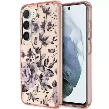 Etui Guess GUHCS23SHCFWSP do Samsung Galaxy S23 S911 różowy/pink hardcase Flower Collection