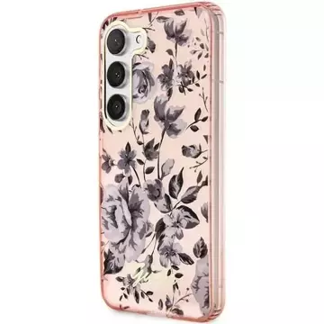 Etui Guess GUHCS23SHCFWSP do Samsung Galaxy S23 S911 różowy/pink hardcase Flower Collection