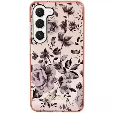 Etui Guess GUHCS23SHCFWSP do Samsung Galaxy S23 S911 różowy/pink hardcase Flower Collection