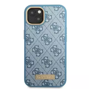 Etui Guess GUHMP13MU4GPRB do Apple iPhone 13 6,1" niebieski/blue hard case 4G Logo Plate MagSafe