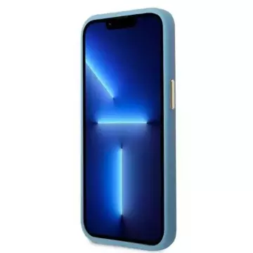 Etui Guess GUHMP13MU4GPRB do Apple iPhone 13 6,1" niebieski/blue hard case 4G Logo Plate MagSafe