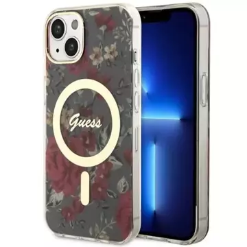 Etui Guess GUHMP14MHCFWSA do iPhone 14 Plus 6.7" hardcase Flower MagSafe